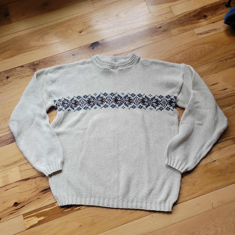 VINTAGE cotton patterned sweater